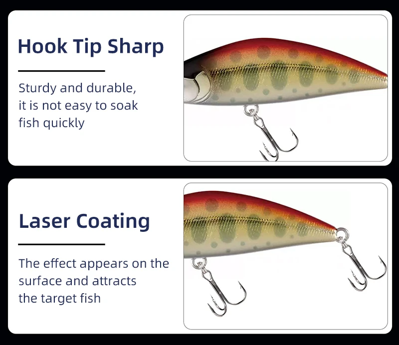 Chinook Sinking Minnowbait Small Trout Minnow Lure 50mm 5.2g Lures for Fishing SwimBait Rap Pike Bass Lurebait