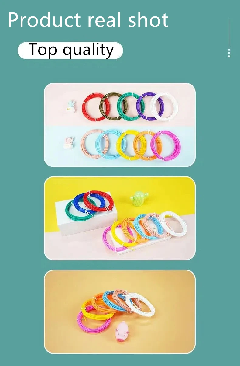 9M/25M/50M/100M PLA PCL 3D Printing Pen Consumables Colored Odorless Safety Plastic Filament Diameter 1.75mm For 3D Printing Pen