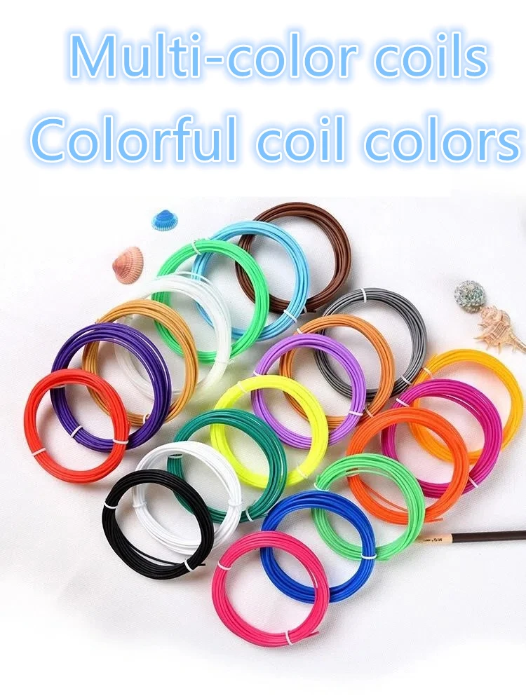 9M/25M/50M/100M PLA PCL 3D Printing Pen Consumables Colored Odorless Safety Plastic Filament Diameter 1.75mm For 3D Printing Pen