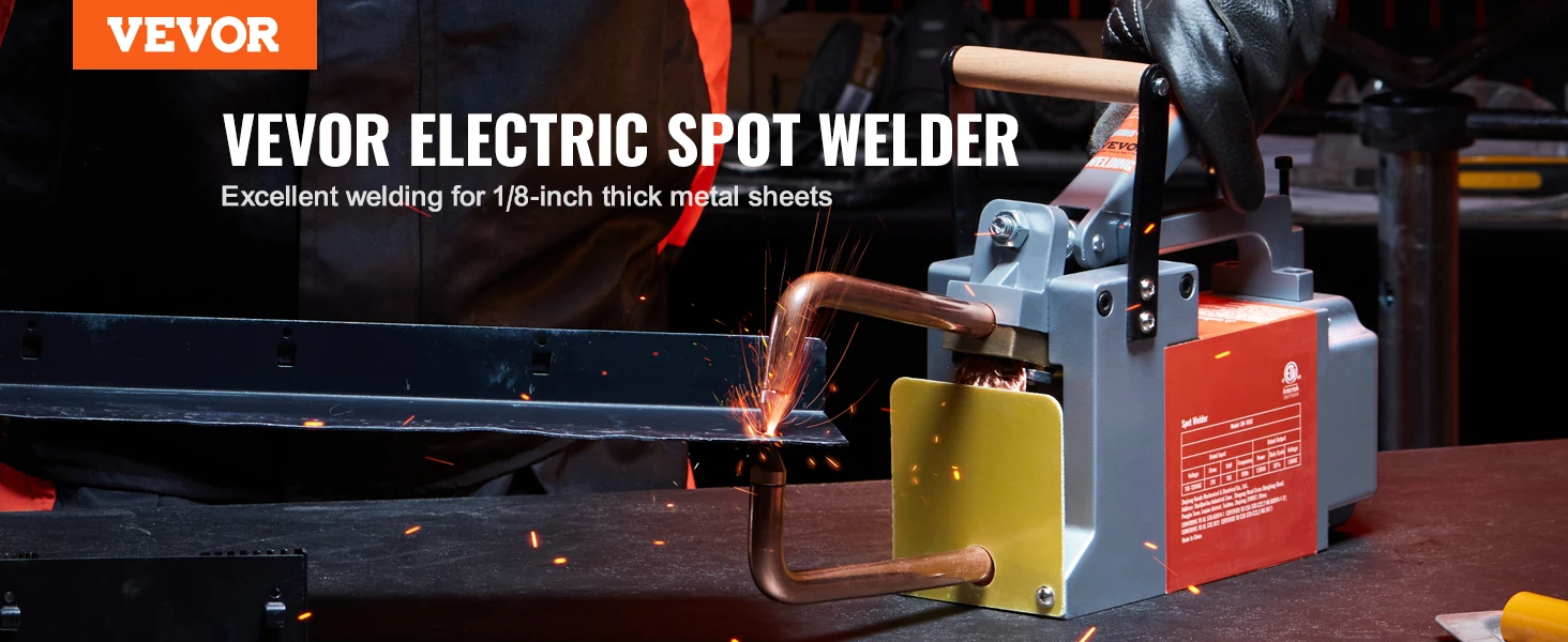 SucceBuy Portable Spot Welder 8KVA Handheld Welding Tip Gun Metal Sheet Spot Welding Machine for Stainless Steel Aluminum Sheet