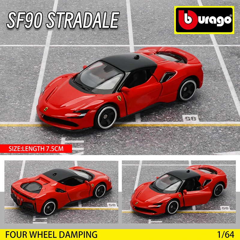 Bburago 1:64 GOLF GT 2017 2020 mustang shelby gt500 Car Model Collection Xmas Gift Toys for Boys Ferrari Benz Volkswagen
