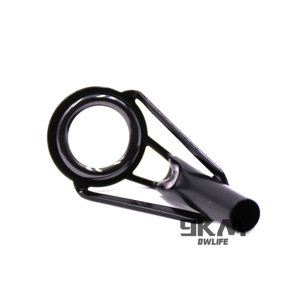 5Pcs Fishing Rod Tip Guides Repair Kit Stainless Steel Frames Ceramics Rings Black Rod Building Guide Eye Building Repair 6#~16#