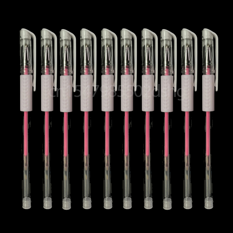 10pcs Pink White Brow Pen Skin Pen Waterproof Eyebrow Lip Tatoo Gel Marker Pen for Microblading Eyebrow Lip Scribe PMU Tool