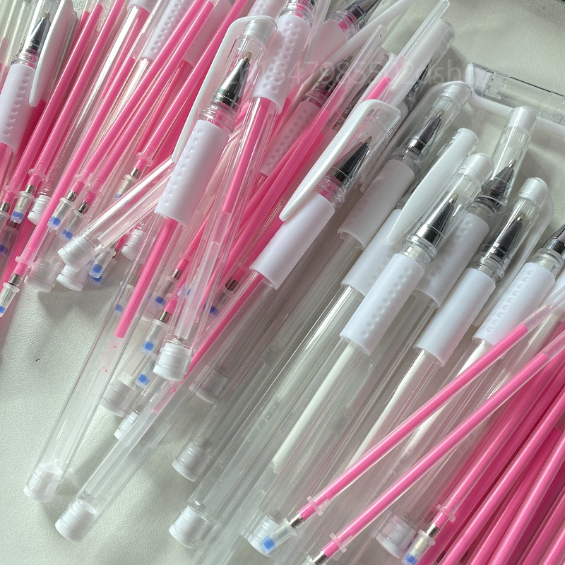 10pcs Pink White Brow Pen Skin Pen Waterproof Eyebrow Lip Tatoo Gel Marker Pen for Microblading Eyebrow Lip Scribe PMU Tool