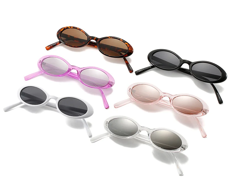 OEC CPO Sexy Small Oval Women's Sunglasses 2023 New Fashion Leopard Brown Hot Sun Glasses Female Retro Colorful Shade Eyeglass