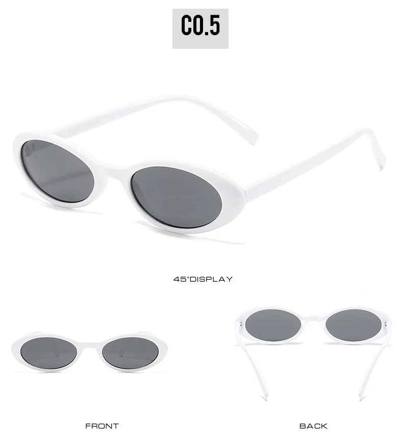 OEC CPO Sexy Small Oval Women's Sunglasses 2023 New Fashion Leopard Brown Hot Sun Glasses Female Retro Colorful Shade Eyeglass