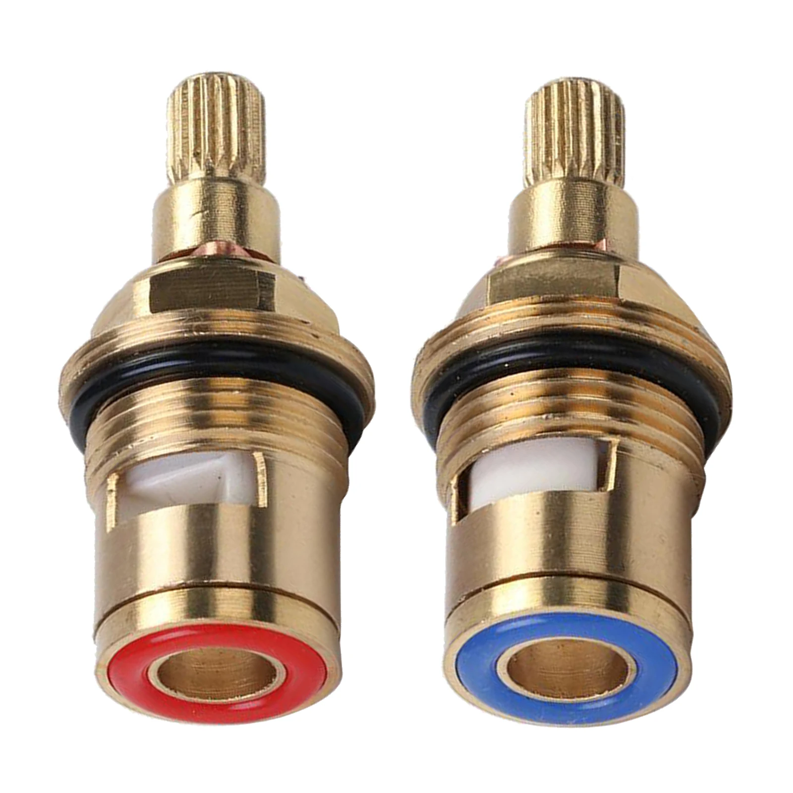 1/2pc Universal Replacement Tap Valves Brass Ceramic Disc Cartridge Inner Faucet Valve for Bathroom, Clockwise or Anti-clockwise