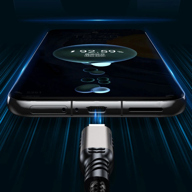 USB3.2 10Gbps USB Type C Cable USB A to C 3A 60W QC3.0 Fast Charging for Samsung NVMe Hard Disk External Android Data Braid 2M