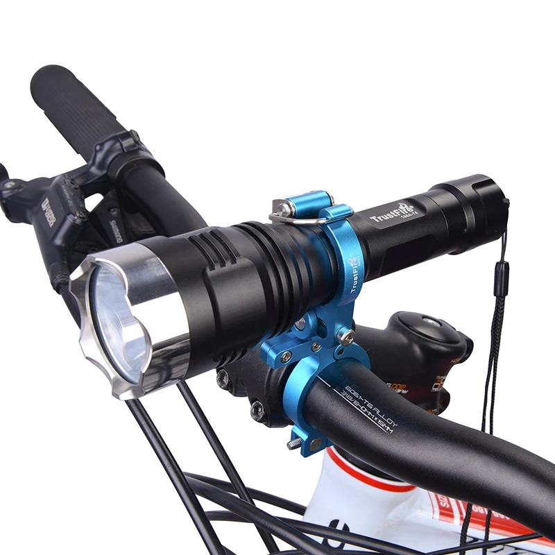 TrustFire HE02 Cycling Clip Clamp Flashlight Mount Holder Universal Mountain Bicycle Bike LED Light Flashlight Mount Holders Set