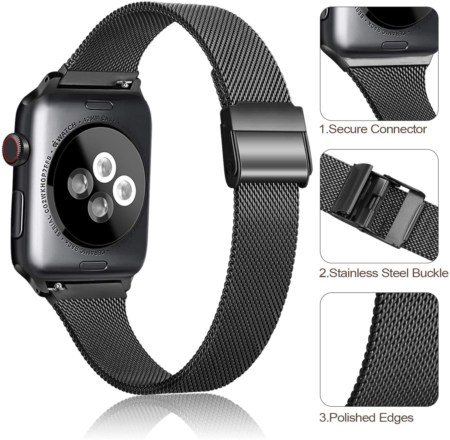 Milanese Strap for Apple Watch 44mm 40mm 45mm 41mm 46mm 42mm 49mm Metal Bracelet iWatch Series 12 11 10 Ultra 9 8 7 6 5 SE3 band