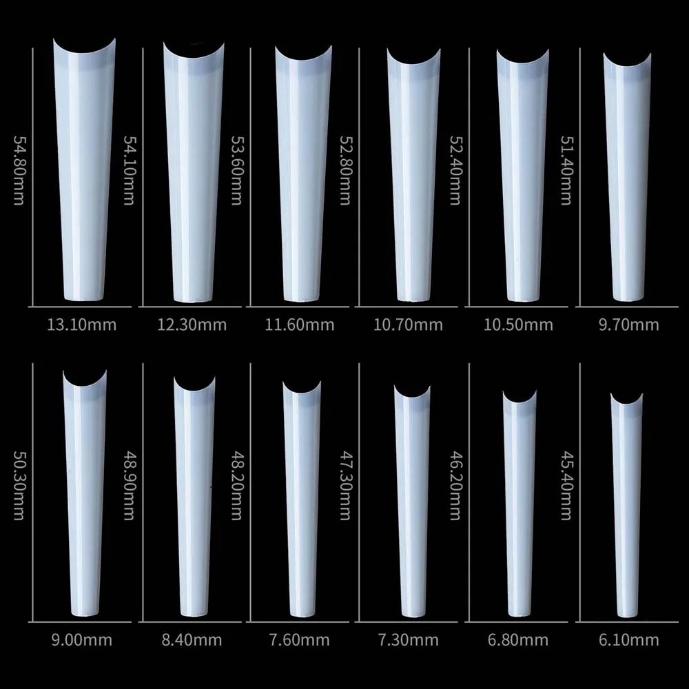 120pcs 3XL Square Straight Extra Long Full Cover False Nail Artificial Acrylic False Nail Tips Clear Press On Nail Manicure Tool