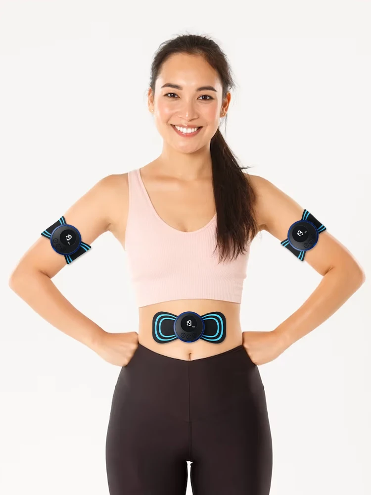 EMS Cervical Spine Massager Mini Electric Neck Massager Tens Low Pulse Neck Back Body Muscle Stimulator Arm Leg Relaxation Pads