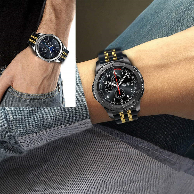 22mm 20mm Stainless Steel Strap for Samsung Watch 3 4 5 45mm Gear S3 46mm 42mm Active2 40 44mm Metal Strap Wristband Bracelet
