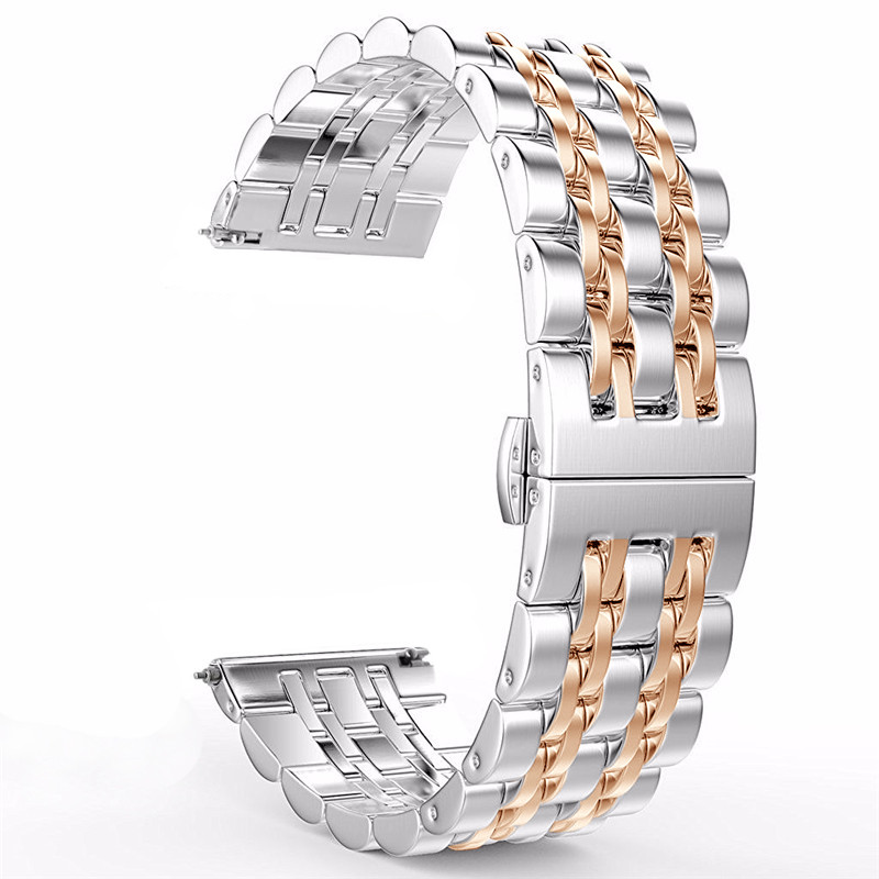 22mm 20mm Stainless Steel Strap for Samsung Watch 3 4 5 45mm Gear S3 46mm 42mm Active2 40 44mm Metal Strap Wristband Bracelet