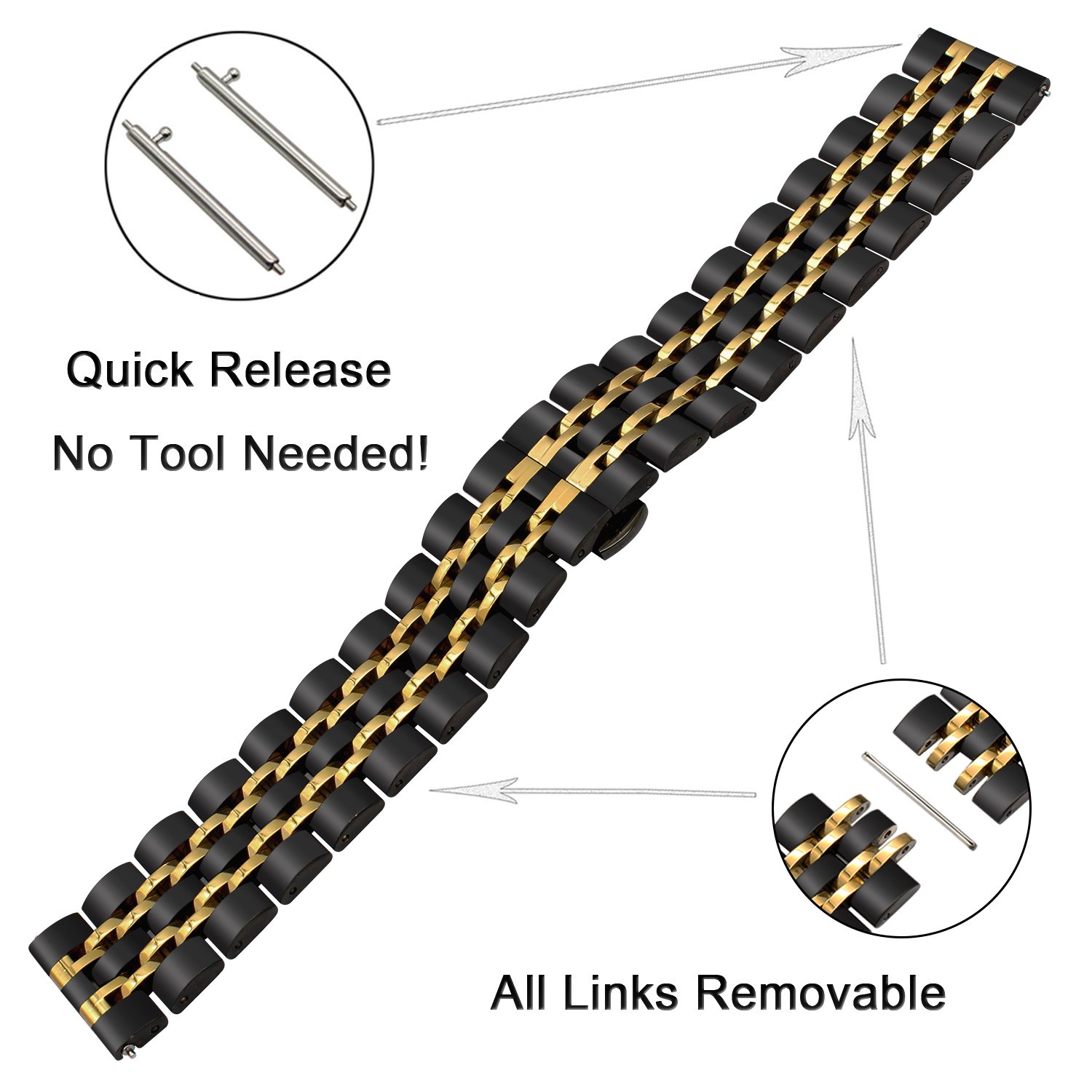 22mm 20mm Stainless Steel Strap for Samsung Watch 3 4 5 45mm Gear S3 46mm 42mm Active2 40 44mm Metal Strap Wristband Bracelet