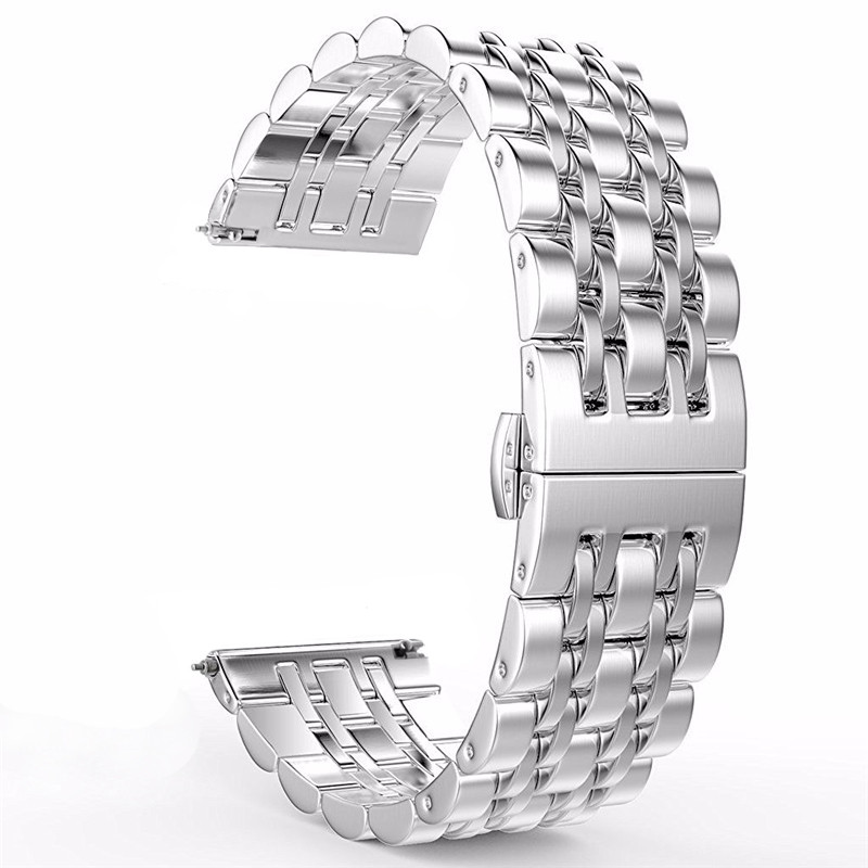 22mm 20mm Stainless Steel Strap for Samsung Watch 3 4 5 45mm Gear S3 46mm 42mm Active2 40 44mm Metal Strap Wristband Bracelet
