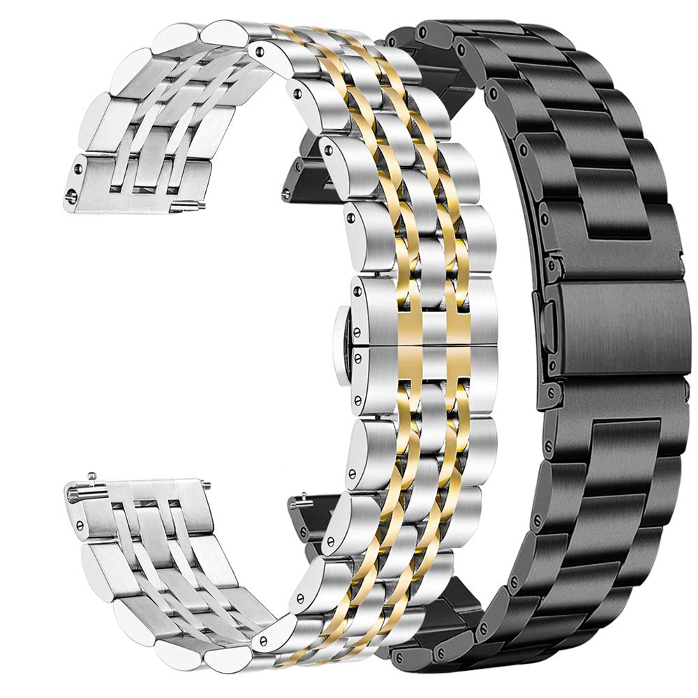 22mm 20mm Stainless Steel Strap for Samsung Watch 3 4 5 45mm Gear S3 46mm 42mm Active2 40 44mm Metal Strap Wristband Bracelet