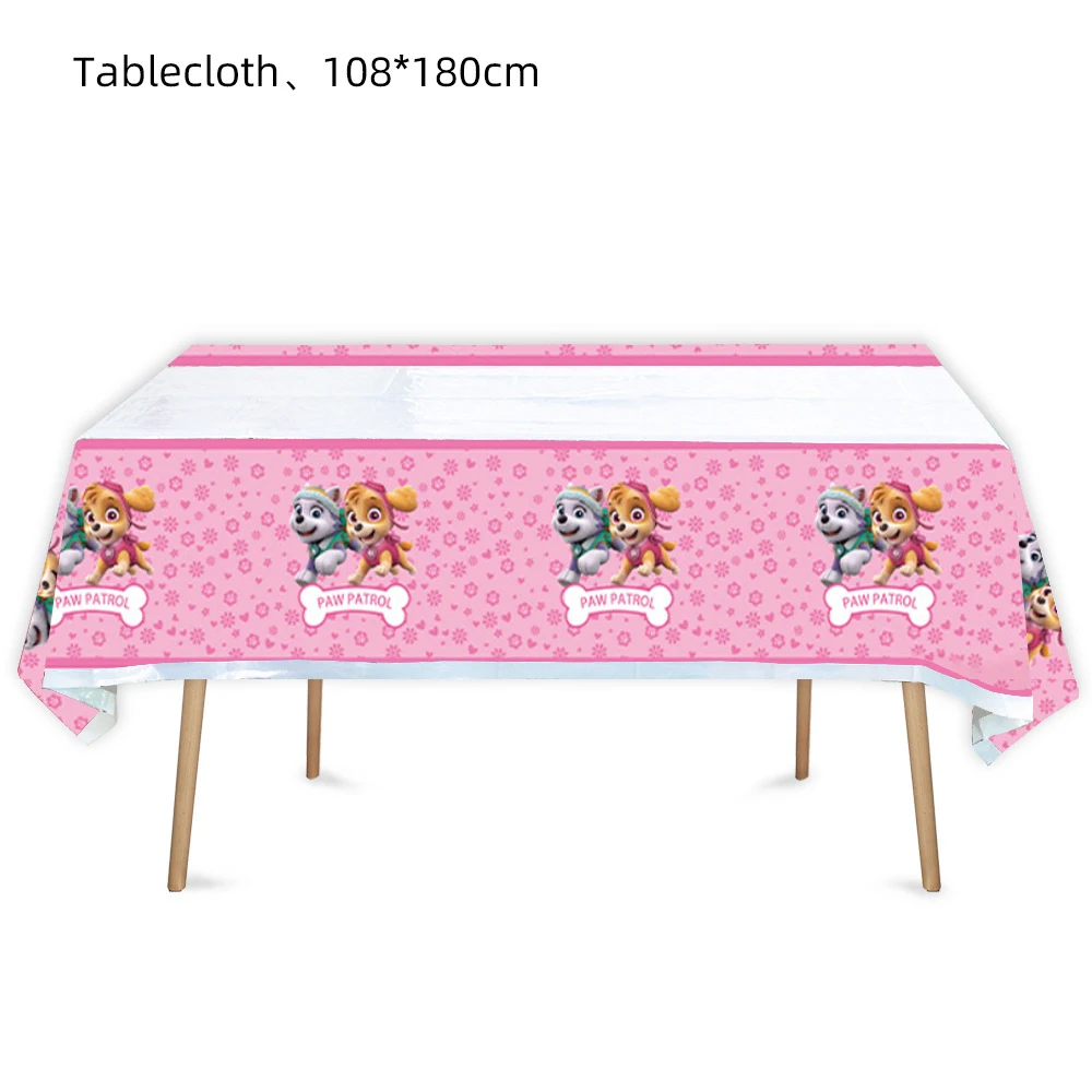 Paw Patrol Tablecloth Birthday Party Decorations Tableware Cartoon Dog TableCover Baby Shower Paw Dog Party Supplies
