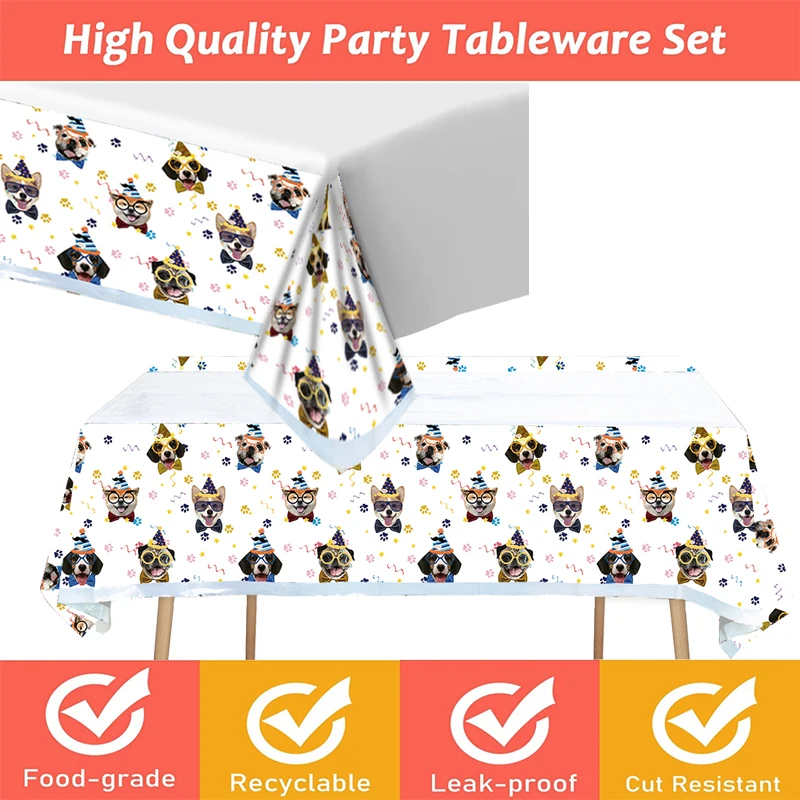 Paw Patrol Tablecloth Birthday Party Decorations Tableware Cartoon Dog TableCover Baby Shower Paw Dog Party Supplies