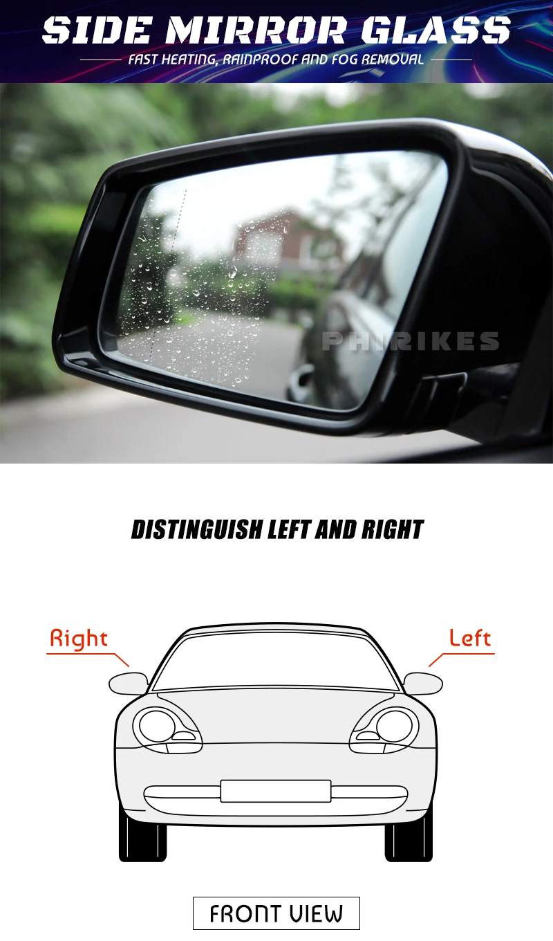 Left & Right Side Mirror Glass Rearview Exterior Wide Angle for Mercedes-Benz A B C E GLA CLA GLK W176 W246 W212 W204 W221