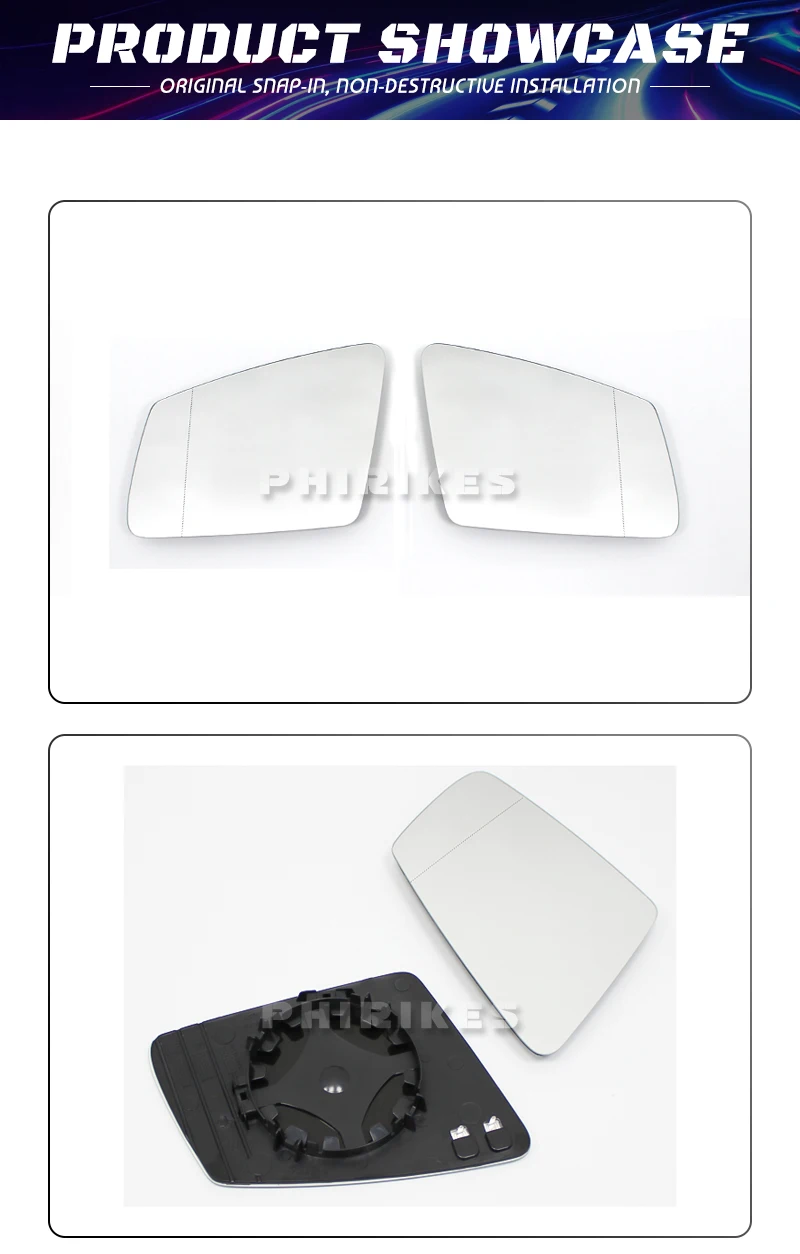 Left & Right Side Mirror Glass Rearview Exterior Wide Angle for Mercedes-Benz A B C E GLA CLA GLK W176 W246 W212 W204 W221