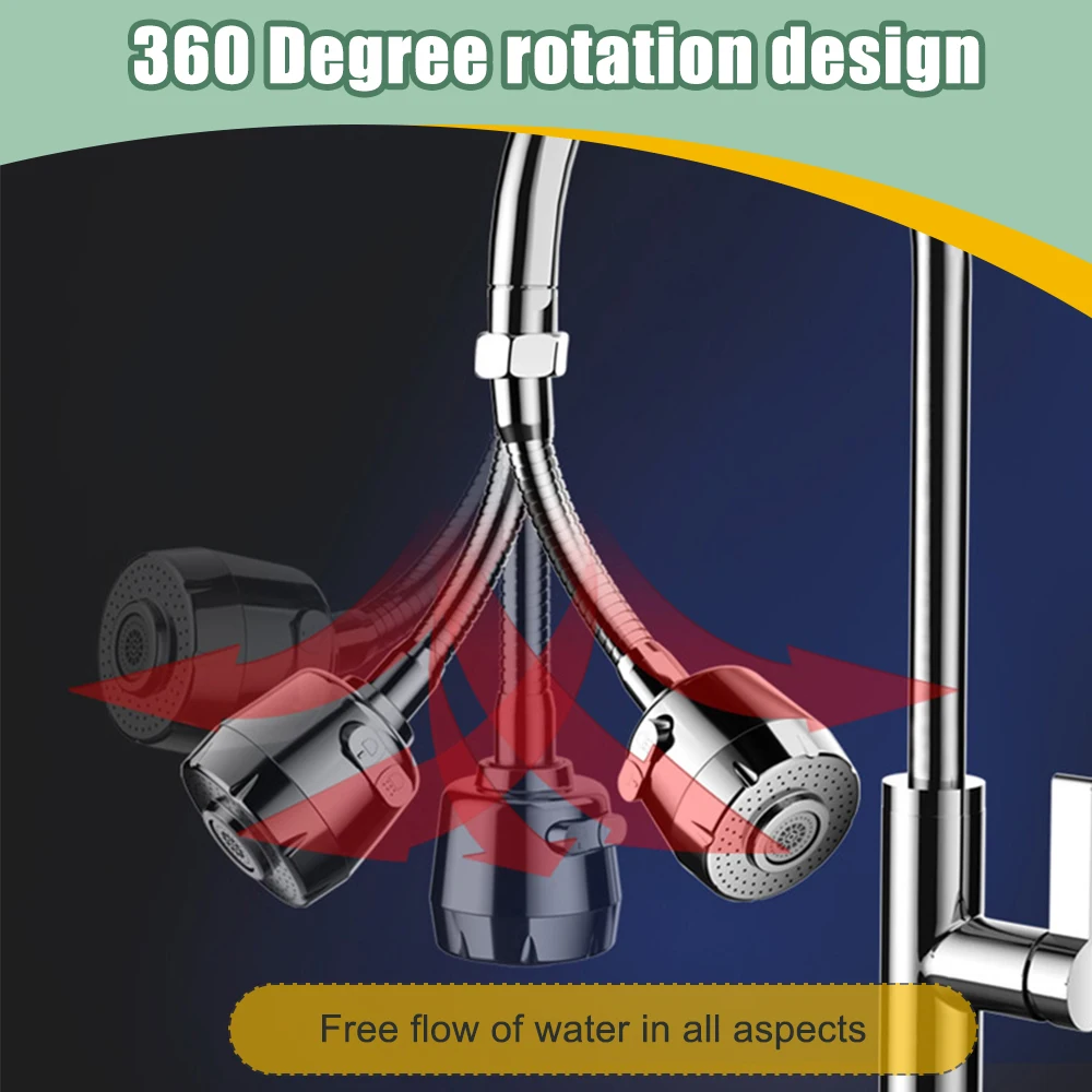 2/3 Modes Universal Kitchen Faucet Adapter 360 Rotation Faucet Filter Extenders Kitchen Gadgets Spray Water Saving Tap Nozzle
