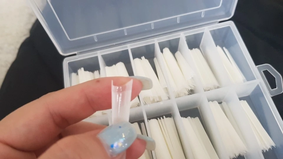 240PCS/Box False Nail Tips Square Straight Extra Long Half Cover Nails Artificial Acrylic False Nail Tips Press On Manicure Tool
