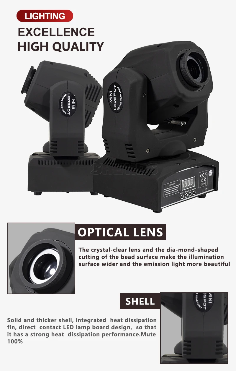 Good Technology LED 60W Moving Head Lighting For DMX512 Stage Effect DJ Festivals Disco Home Entertainments