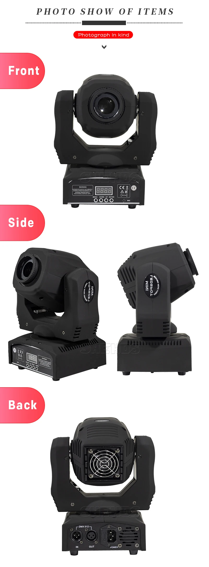 Good Technology LED 60W Moving Head Lighting For DMX512 Stage Effect DJ Festivals Disco Home Entertainments