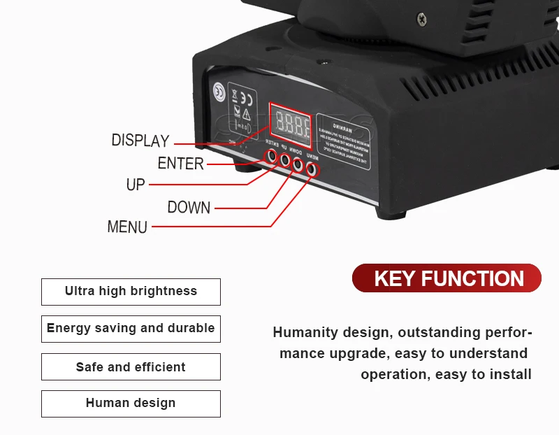 Good Technology LED 60W Moving Head Lighting For DMX512 Stage Effect DJ Festivals Disco Home Entertainments