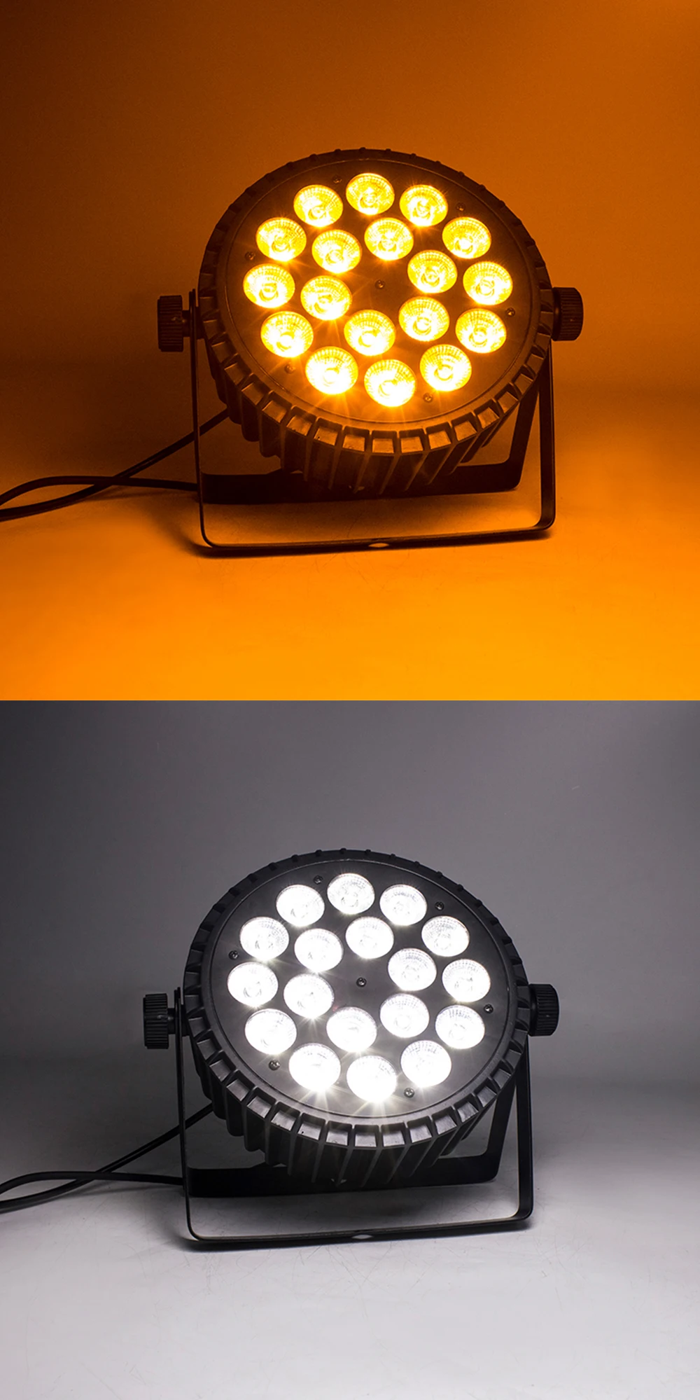 SHEHDS 8PCS Aluminum Alloy LED Flat Par 18x12W RGBW/18x18W RGBWA+UV LED Lighting DMX512 Disco Professional Stage DJ Equipment