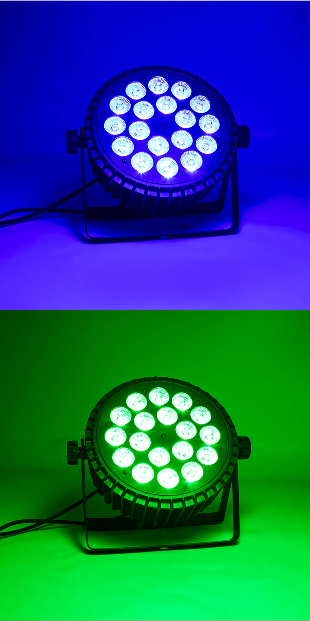 SHEHDS 8PCS Aluminum Alloy LED Flat Par 18x12W RGBW/18x18W RGBWA+UV LED Lighting DMX512 Disco Professional Stage DJ Equipment