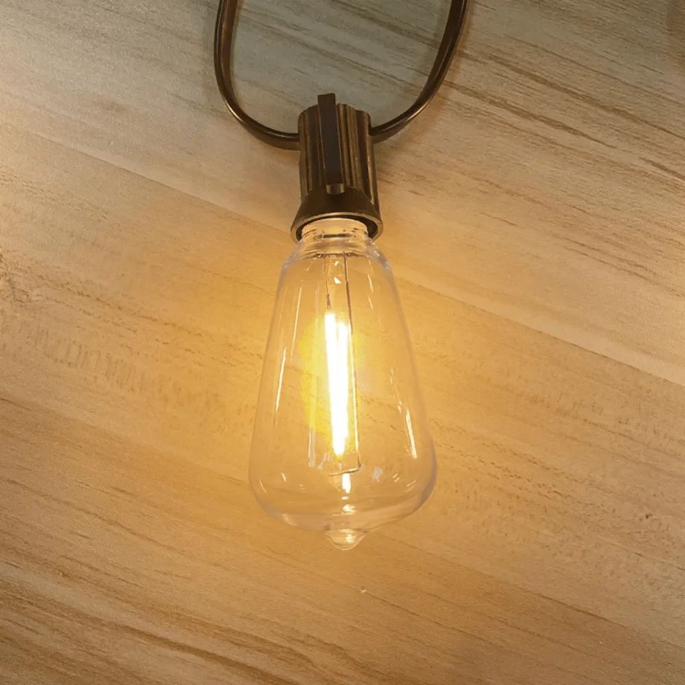 150FT 60 Bulb Outdoor String Lights Hanging Patio LED Bulbs Halloween Outside Lighting Patio Backyard Porch Holiday Party Decor