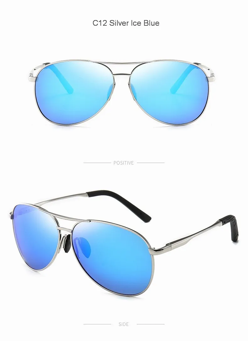 Aviation Metail Frame Polarized Sunglasses Men Color Changing Sun Glasses Pilot Male Day Night Vision Driving