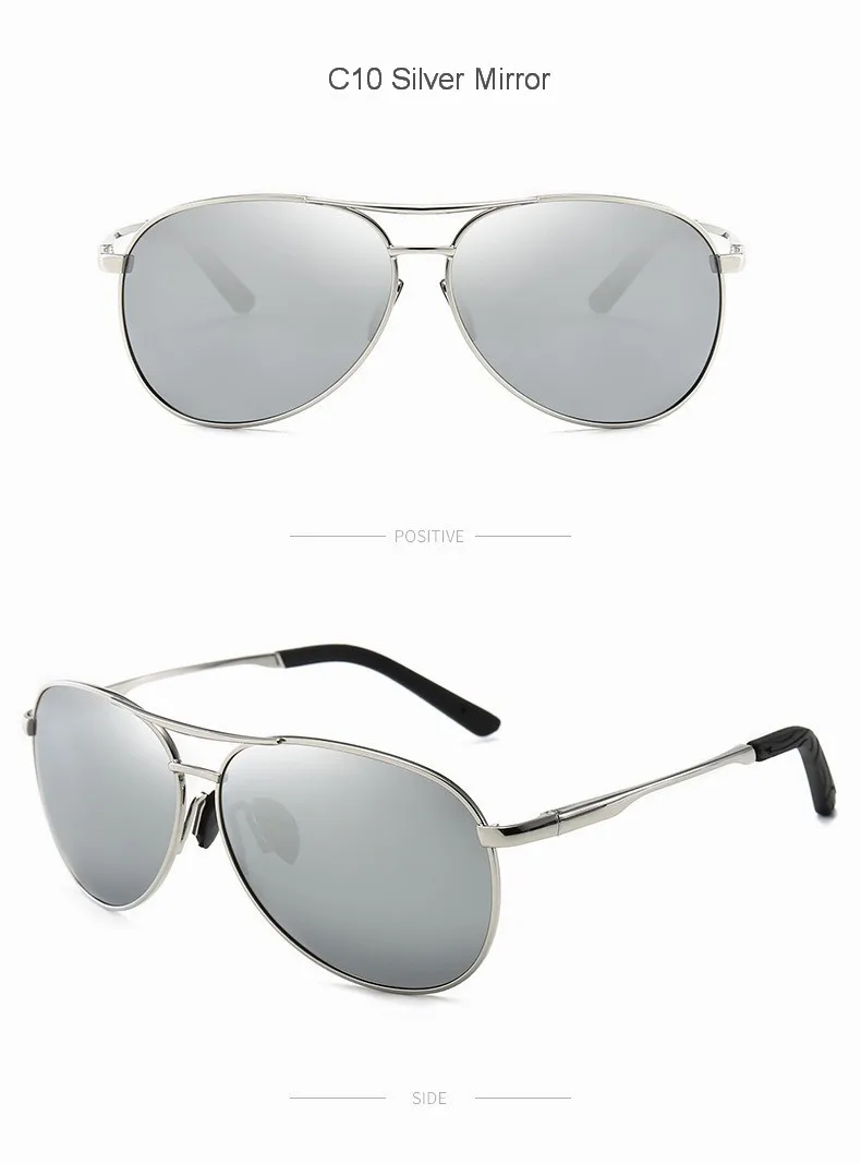 Aviation Metail Frame Polarized Sunglasses Men Color Changing Sun Glasses Pilot Male Day Night Vision Driving