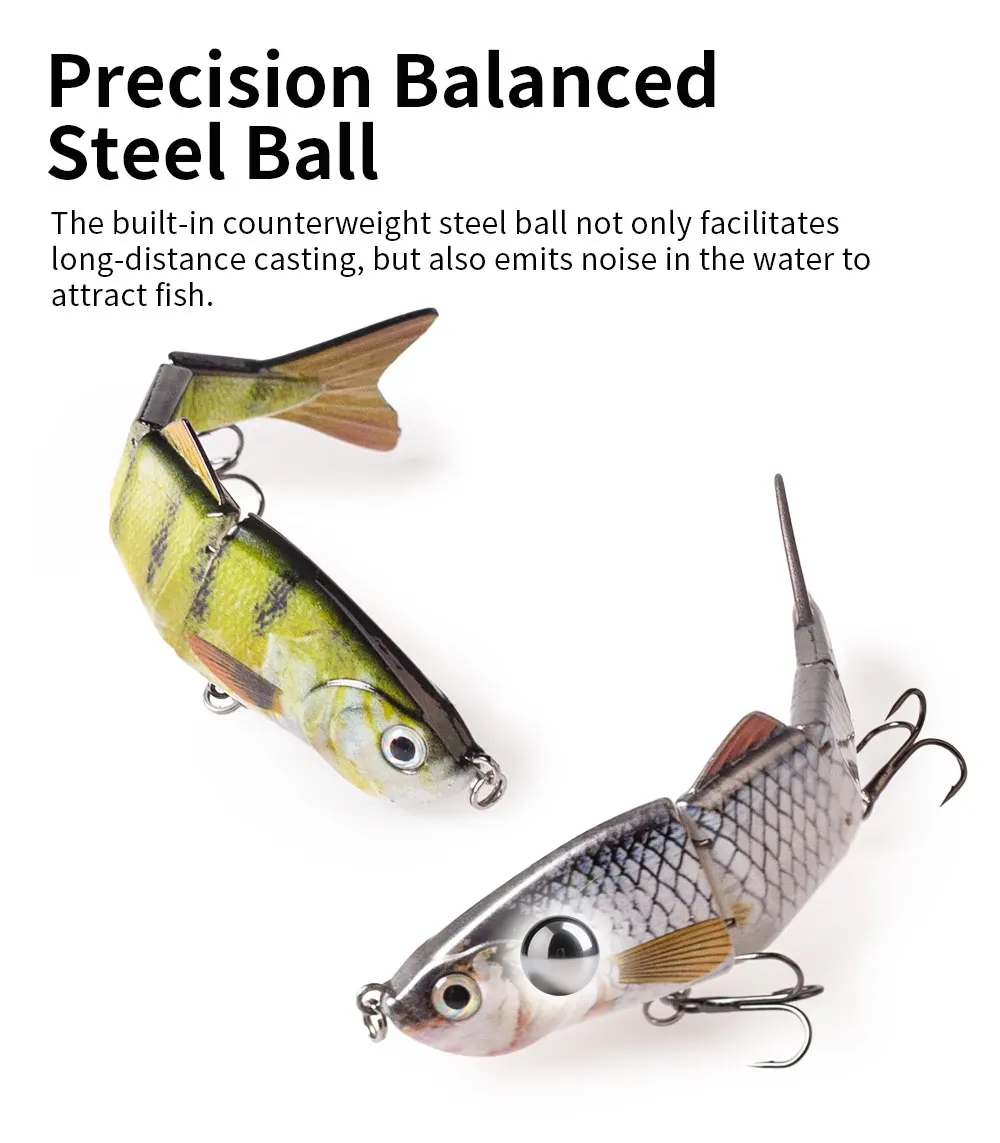 Free Combination Set 125mm/17g Multi Jointed Swimbaits 4 Segment Wobbler Fishing Lure Suit Crankbait bait Hard Artificial Bait