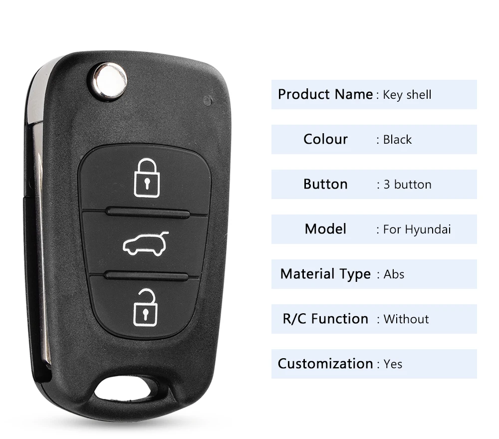 KEYYOU Flip Remote Auto Car Key Shell For Kia Rio 3 Picanto Ceed Cerato Sportage K2 K3 For Hyundai I20 I30 IX35 I35 Blank Case