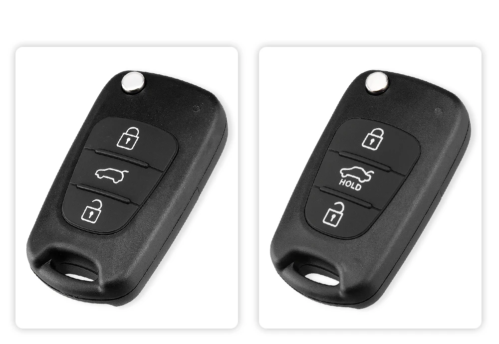 KEYYOU Flip Remote Auto Car Key Shell For Kia Rio 3 Picanto Ceed Cerato Sportage K2 K3 For Hyundai I20 I30 IX35 I35 Blank Case