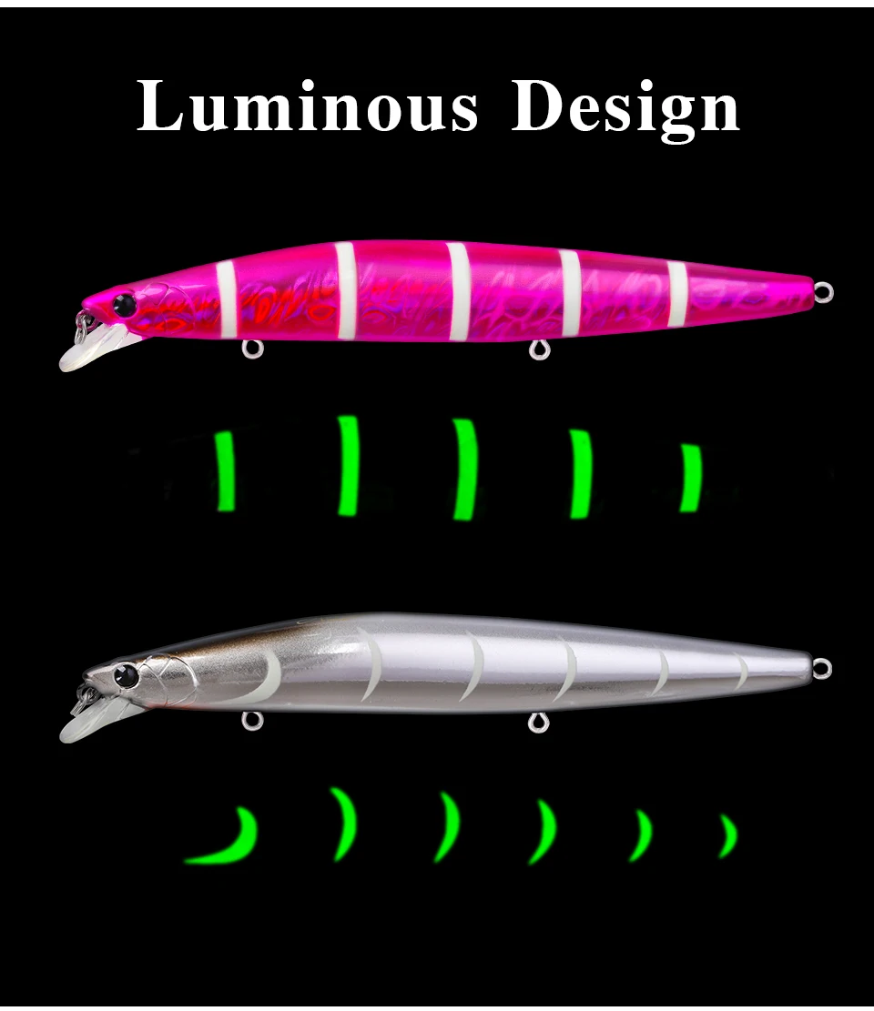 TSURINOYA Stinger 140S Fishing Lure Sinking Minnow DW92 140mm 26g Saltwater Seabass Ultra Long Casting Large Hard Baits Jerkbait