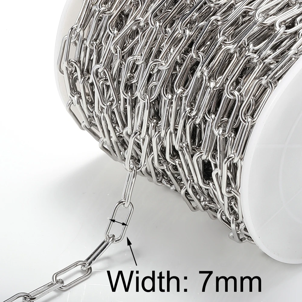 1meter Gold Stainless Steel Chain Multi Styles Star Thick Cable Curb Chains for Necklace Bracelet Jewelry Making DIY No Fade