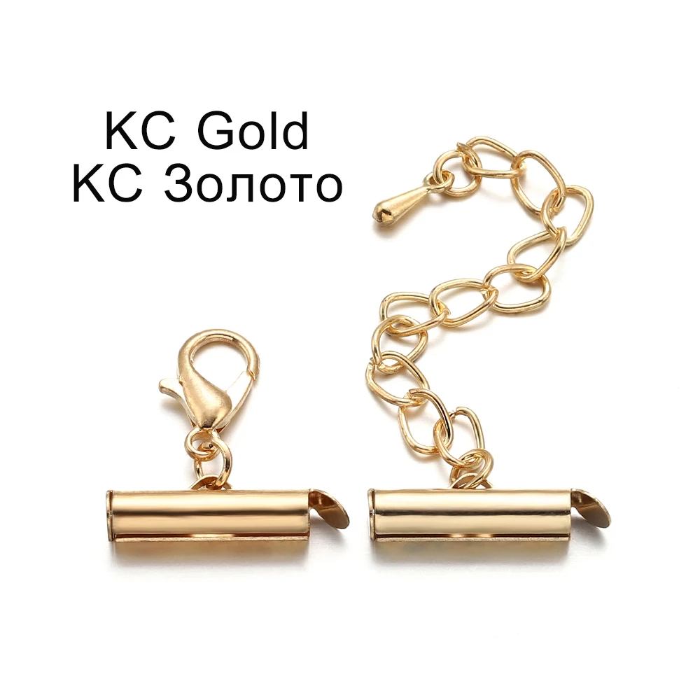 10Sets/Lot 10-40mm Lobster Clasps Hooks Extending Chain Bracelet End Connectors Slider Clasp For DIY Jewelry Making Finding