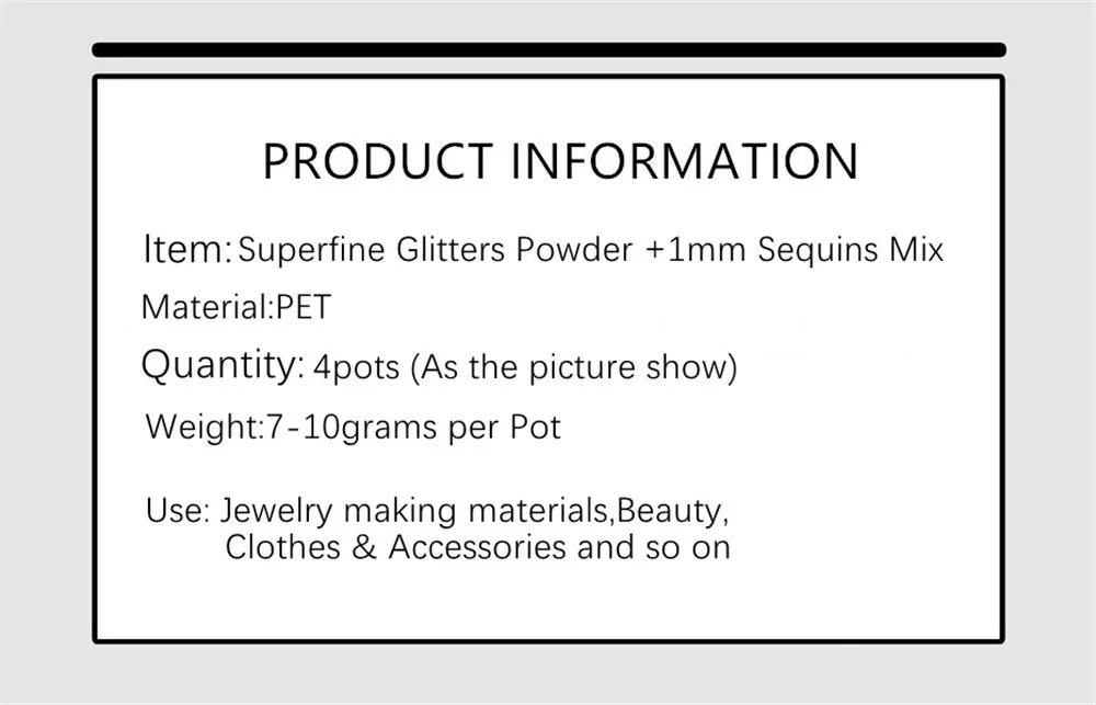 SNASAN 4Pcs Color Superfine Glitters Powder 1mm Sequins Mix For Jewelry Making DIY UV Epoxy Resin Silicone Mold Filling Material