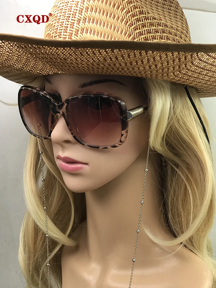 Fashion Reading Glasses Chain For Women Sunglasses Cords Casual 4mm Geometric Triangle Beaded Stainless Steel Eyeglass Masks