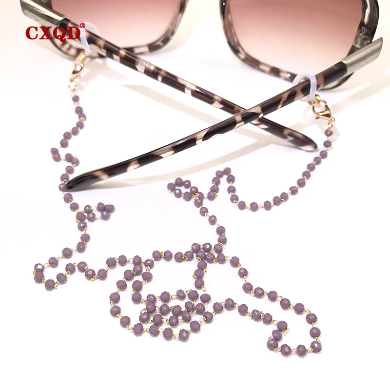 Fashion Reading Glasses Chain For Women Sunglasses Cords Casual 4mm Geometric Triangle Beaded Stainless Steel Eyeglass Masks