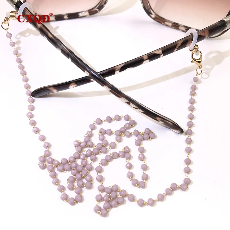 Fashion Reading Glasses Chain For Women Sunglasses Cords Casual 4mm Geometric Triangle Beaded Stainless Steel Eyeglass Masks