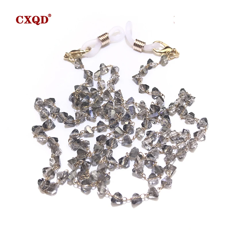 Fashion Reading Glasses Chain For Women Sunglasses Cords Casual 4mm Geometric Triangle Beaded Stainless Steel Eyeglass Masks