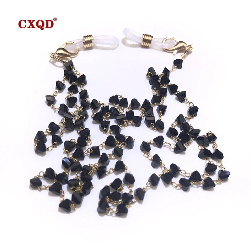 Fashion Reading Glasses Chain For Women Sunglasses Cords Casual 4mm Geometric Triangle Beaded Stainless Steel Eyeglass Masks