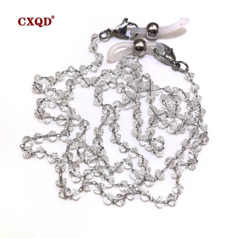 Fashion Reading Glasses Chain For Women Sunglasses Cords Casual 4mm Geometric Triangle Beaded Stainless Steel Eyeglass Masks