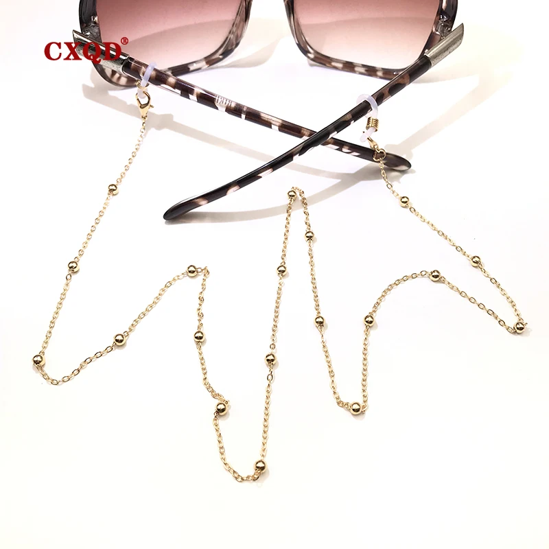 Fashion Reading Glasses Chain For Women Sunglasses Cords Casual 4mm Geometric Triangle Beaded Stainless Steel Eyeglass Masks