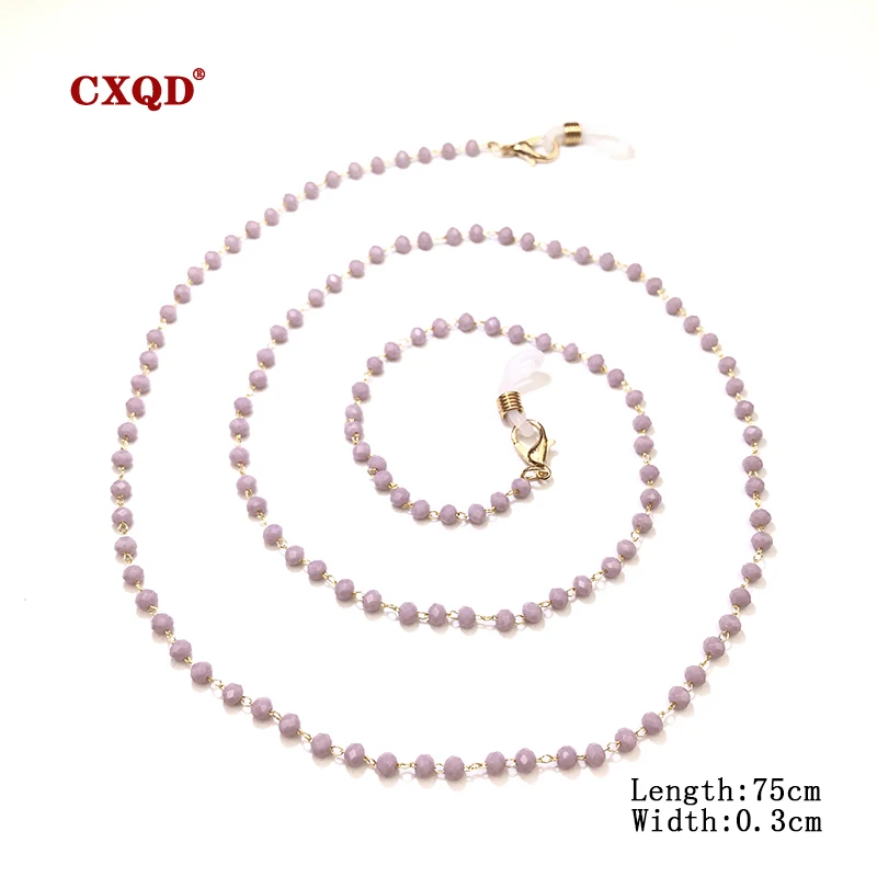 Fashion Reading Glasses Chain For Women Sunglasses Cords Casual 4mm Geometric Triangle Beaded Stainless Steel Eyeglass Masks